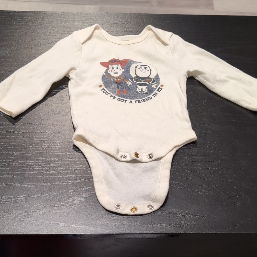 Jumping Beans Cream Bodysuit with Toy Story Print